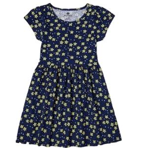 Miss Pink Girls Navy Floral Fit n Flare Play Dress NEW 7